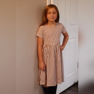 Gingham Kids Girls Dress Matching Mommy & Me
